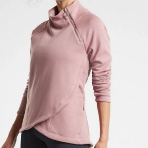 Athleta Cozy Karma asymmetrical pullover